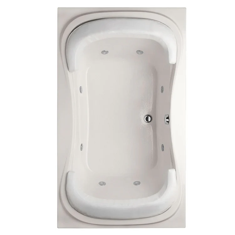 Combination Tub Designer Collection Fantasy 72 x 42 x 21 Inch Drop-In Center Drain Biscuit Rectangle - Frankwebs
