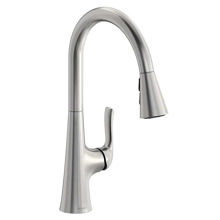 Kitchen Faucet Harmony Deck Mount 1 Forward Only Lever ADA Lustrous Steel Pull Down Spray 1 Hole Spout Height 15-1/2 Inch - Frankwebs