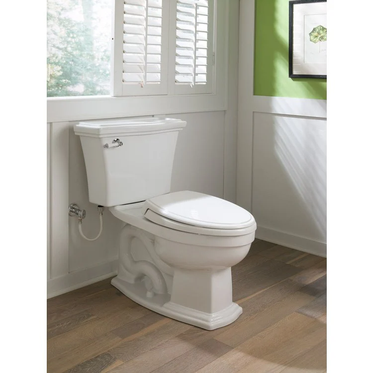 Toilet Eco Clayton 2 Pieces Close Coupled Universal Height Cotton Elongated ADA 31-5/8 Inch 1.28 Gallons per Flush Left Hand Chrome Less Seat - Frankwebs
