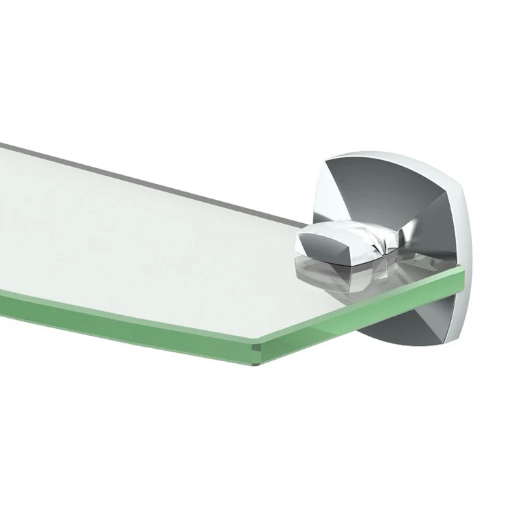 Shelf Jewel Curved Glass Shelf Chrome 20.125 Inch Tempered Glass - Frankwebs