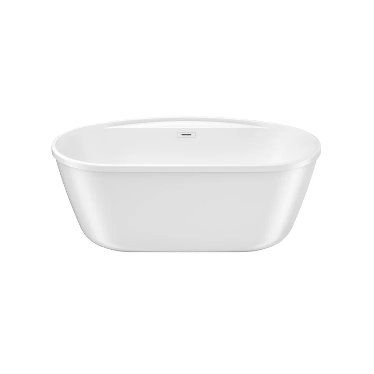 Freestanding Tub Eldora 58 x 32 x 23 Inch Center Drain White Oval - Frankwebs