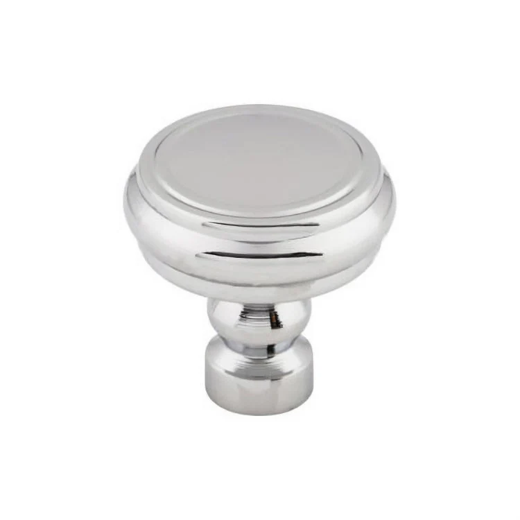 Knob Devon Brixton Rimmed Round Polished Nickel Zinc Alloy 1-1/4 Inch - Frankwebs
