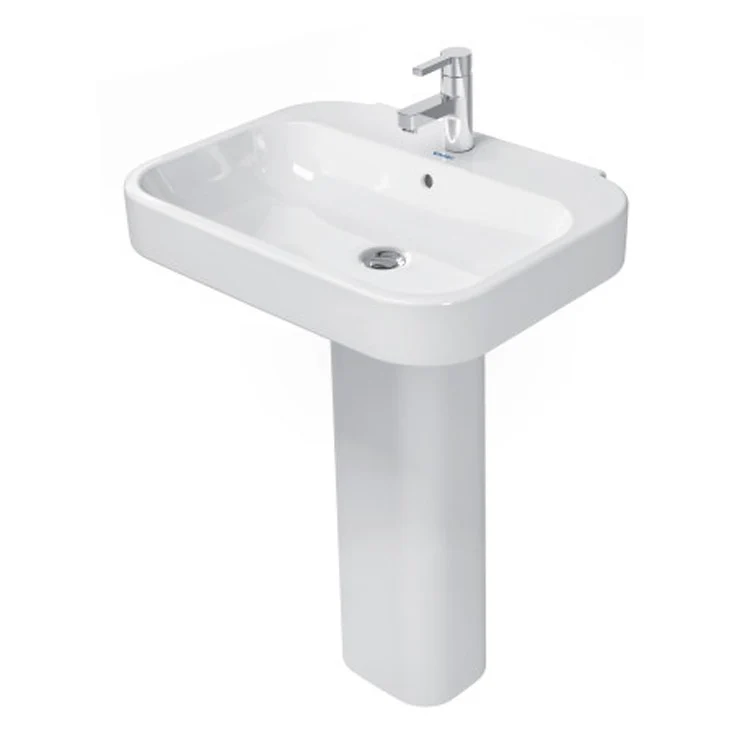 Lavatory Sink Happy D.2 Wall Mount with Overflow 25-5/8 x 19-1/2 Inch 7-7/8 Inch Spread Rectangle White 3 Hole - Frankwebs