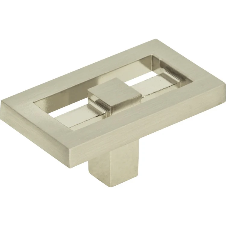 Knob Atlas Nobu Rectangle Brushed Nickel Zinc Alloy 1-3/4 Inch - Frankwebs