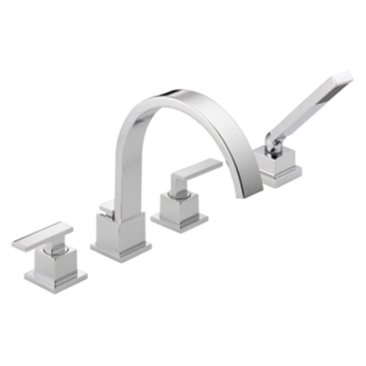 Vero Two Handle 4-Hole Roman Tub Faucet with Handshower - Frankwebs