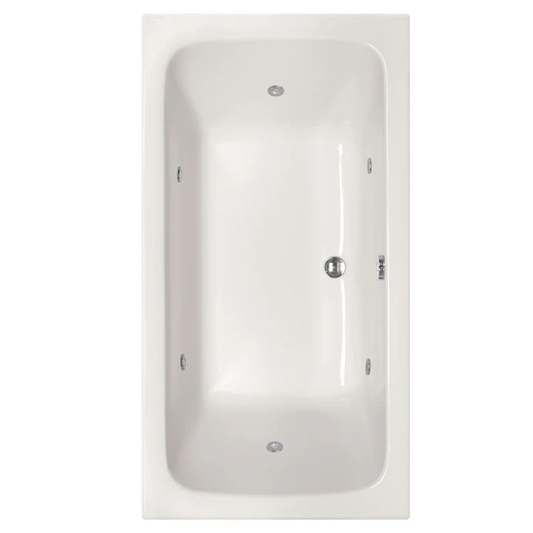 Whirlpool Tub Designer Collection Kira 60 x 32 x 20 Inch Center Drain Biscuit Rectangle - Frankwebs