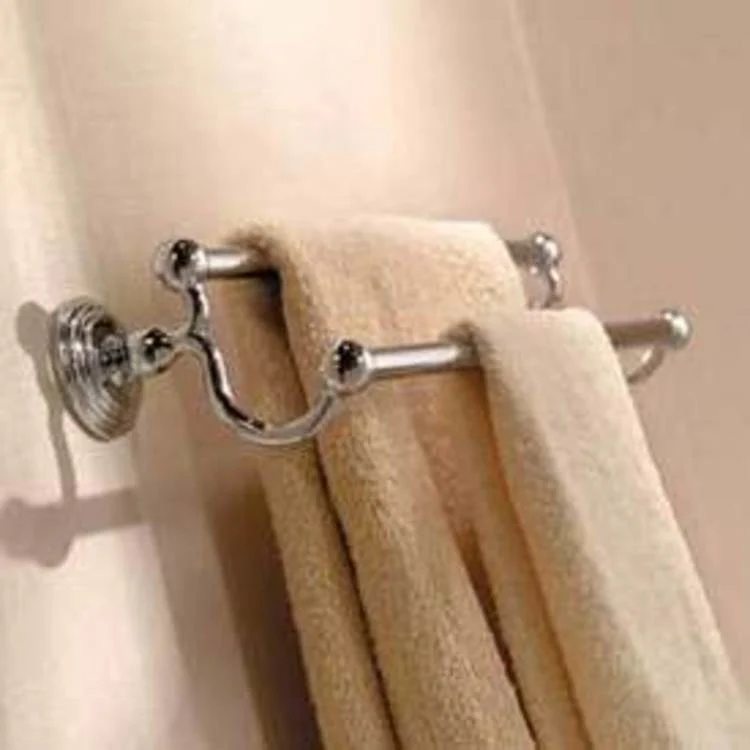 Towel Bar Chelsea 24 Inch Double Polished Chrome Brass 5-1/4 Inch Extension from Wall - Frankwebs
