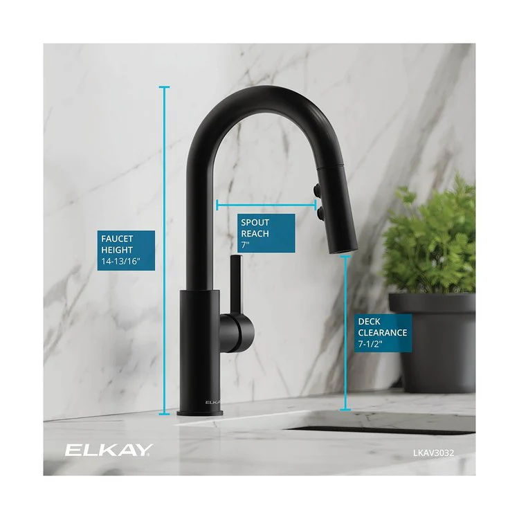 Bar Faucet Avado Deck Mount 1 Lever ADA Matte Black Spout Type Pull Down - Frankwebs