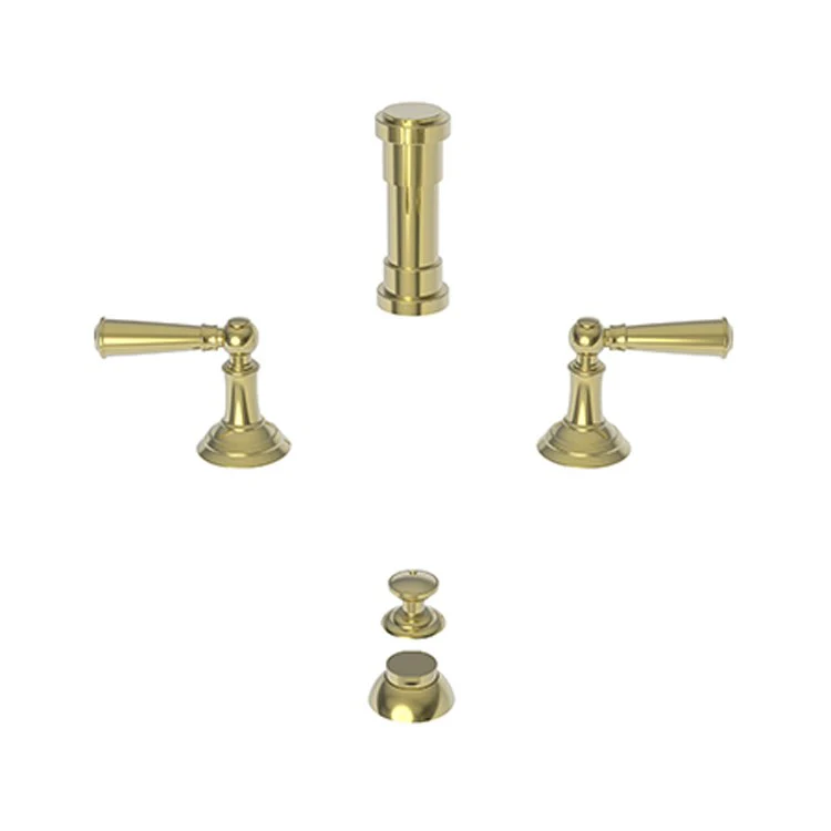 Bidet Faucet Aylesbury 8 to 16 Inch Spread 2 Lever ADA Satin Brass PVD - Frankwebs