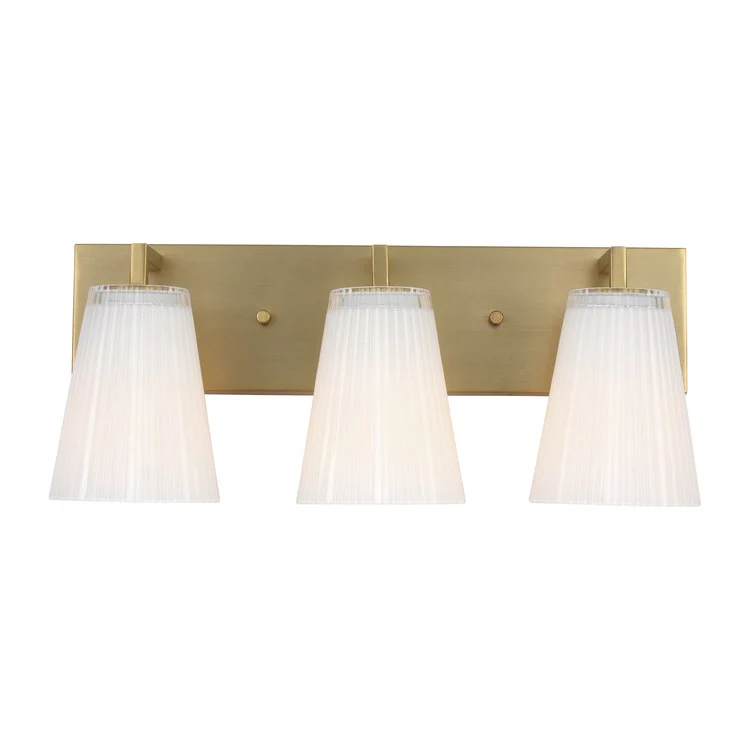 Vanity Light Upson Large 3 Lamp Satin Brass Clear Fluted Steel/Glass Medium A19 - Frankwebs