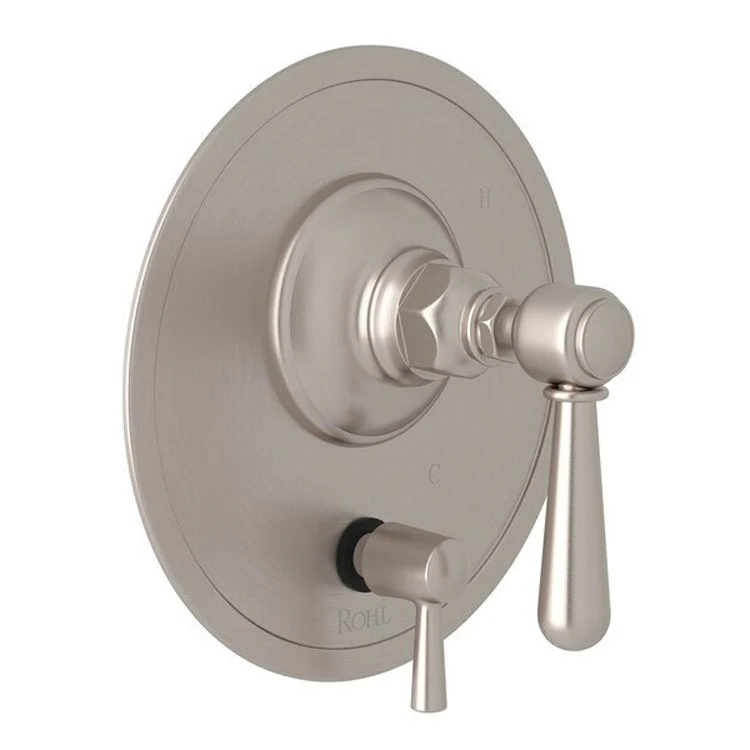 Pressure Balance Valve Trim Verona with Diverter 1 Metal Lever Satin Nickel 5.5 Gallons per Minute - Frankwebs