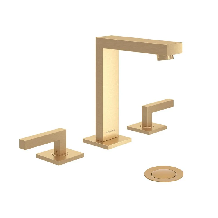 Lavatory Faucet Duro Widespread 8 to 16 Inch Spread 2 Lever ADA WaterSense Brushed Bronze 1.0 Gallons per Minute Metal Push Pop 3 Hole - Frankwebs