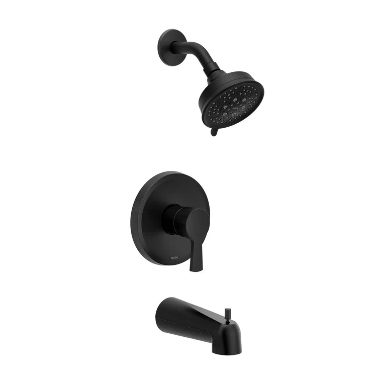Tub and Shower Trim Jase M-CORE 2 Series 1 Lever Matte Black ADA 1.75 Gallons per Minute 4 Function - Frankwebs