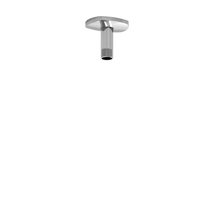 Shower Arm with Oval Escutcheon and Venty Flange Chrome 3 Inch 2-1/2 Inch 1/2 Inch Inlet MNPT Brass Ceiling Mount - Frankwebs