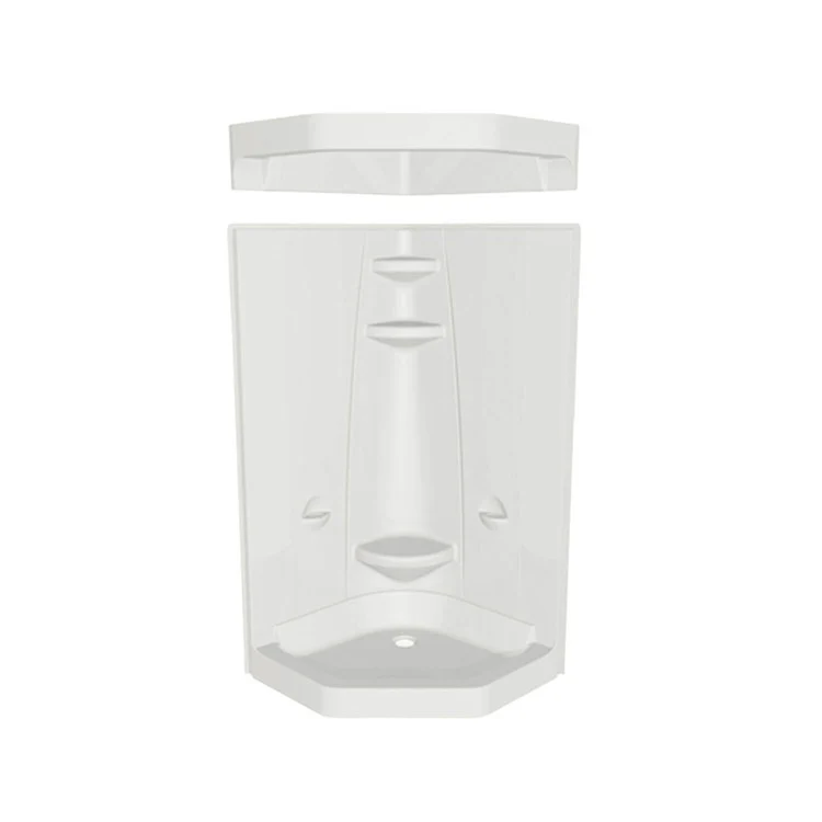 Shower Freestyle Neo-Angle White 39-1/2 x 39-1/2 x 77-3/4 Inch Acrylic with Center Seat 39-1/2 Inch - Frankwebs