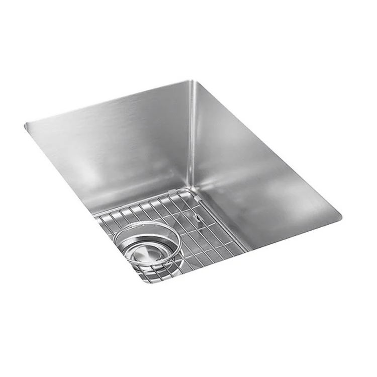 Bar Sink Crosstown 14 x 19 Inch Single Bowl Kit Polished Satin Undermount Rectangle Drain Size 3-1/2 Inch - Frankwebs
