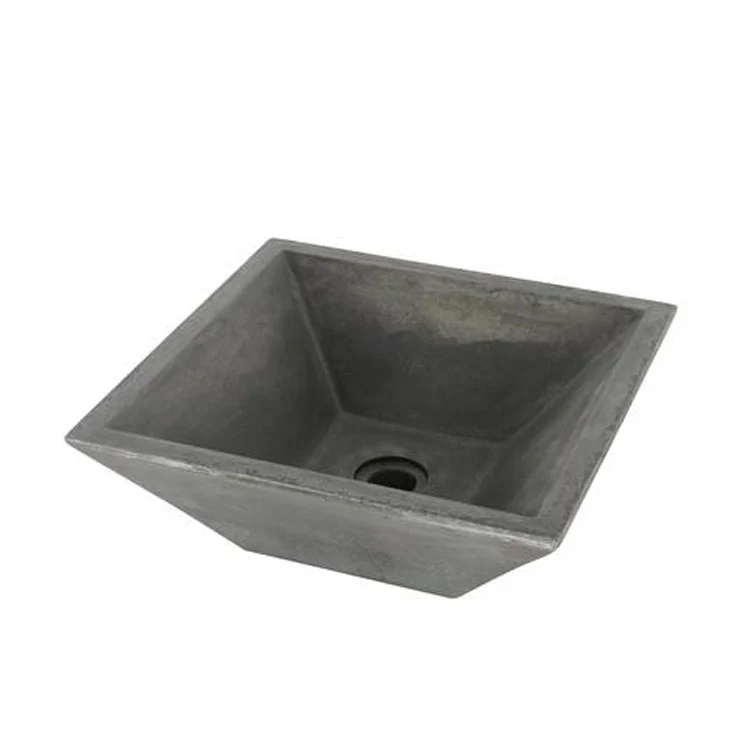 Vessel Radam Above Counter Square 15-3/4 Inch Dusk Gray Concrete - Frankwebs