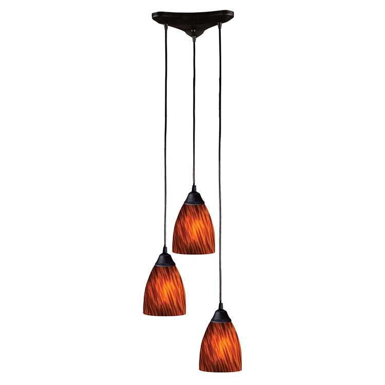 Classico Three-Light Triangular Pan Pendant - Frankwebs