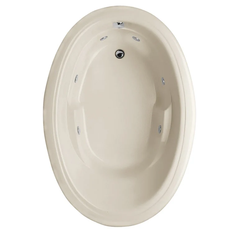 Combination Tub Designer Collection Riley 66 x 42 x 21 Inch Drop-In End Drain Biscuit Oval - Frankwebs