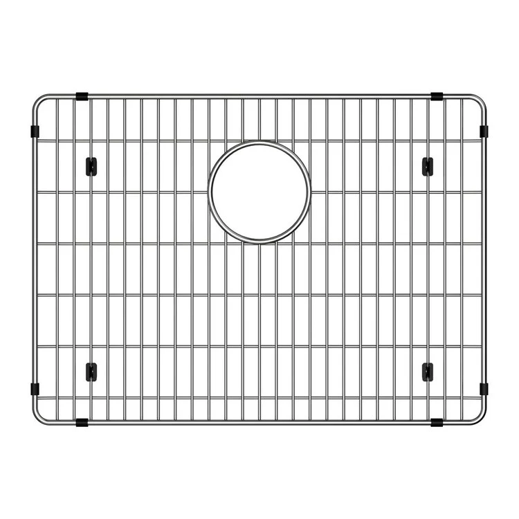 Sink Grid Crosstown Bottom Grid 19.5 x 14 Inch Polished Stainless Steel Constructed of Solid Stainless Steel to Resist Corrosion Rear Center Hole Opening - Frankwebs