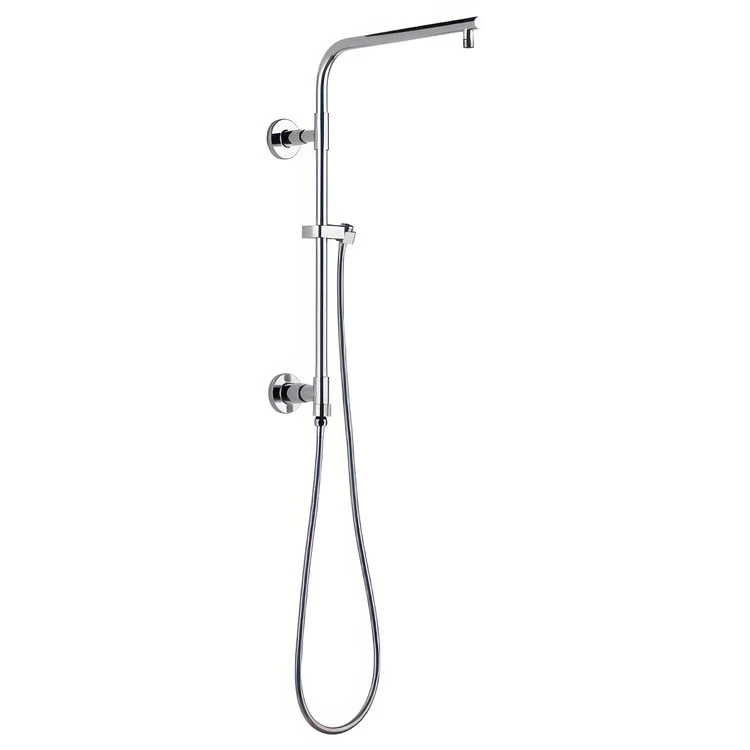 Shower Column Emerge Universal Showering Components Round Contemporary Lumicoat Polished Nickel 18 Inch - Frankwebs