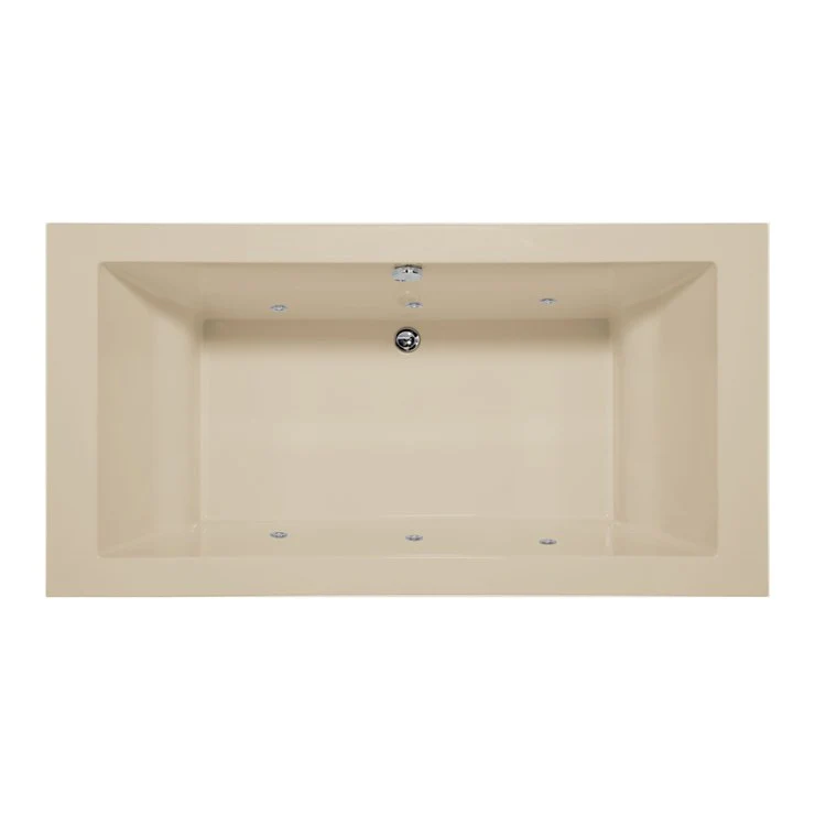 Whirlpool Tub Designer Collection Mellenie 70 x 36 x 22 Inch Drop-In Center Drain Biscuit Rectangle - Frankwebs