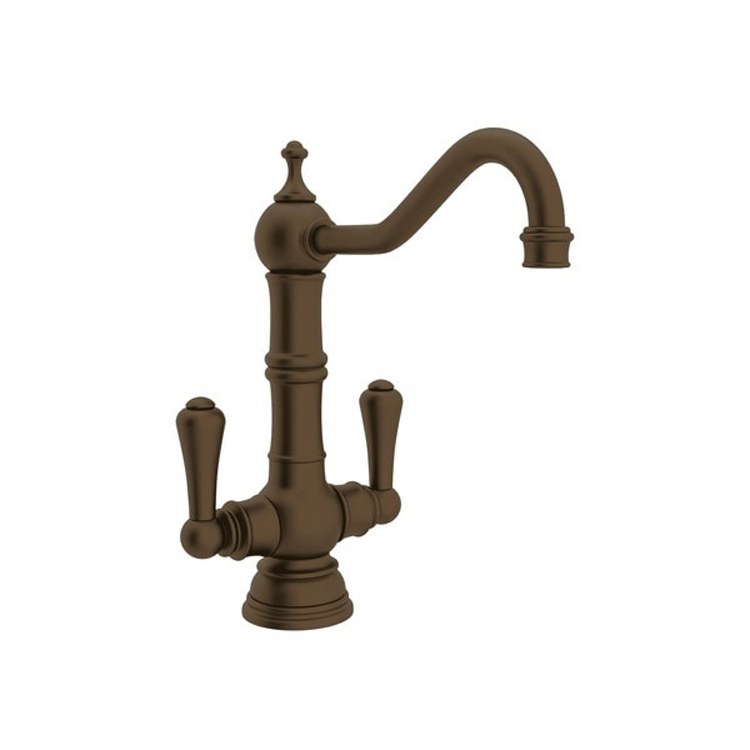 Bar Faucet Edwardian 2 Lever Satin Nickel Swivel Spout 1.8 Gallons per Minute - Frankwebs