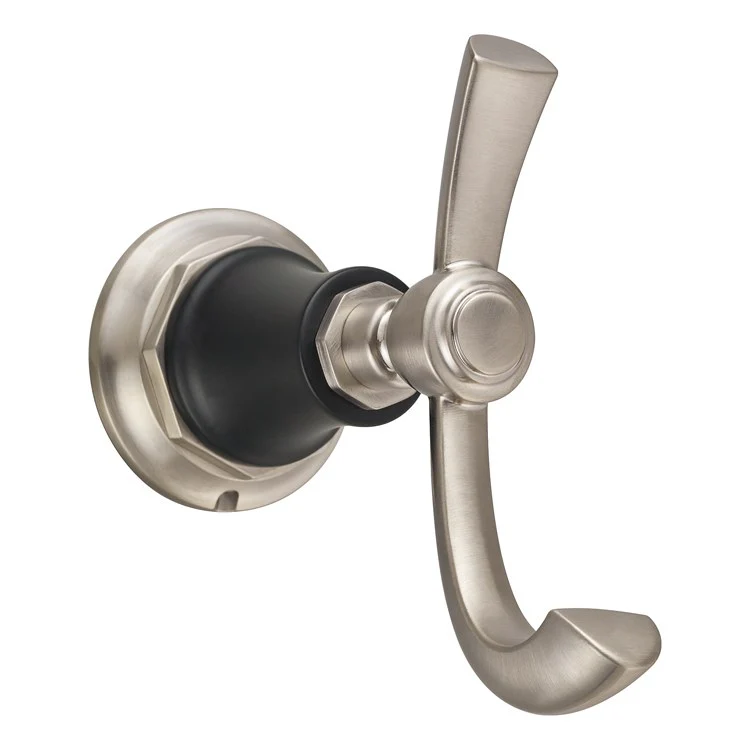 Robe Hook Rook Double Brilliance Luxe Gold 4-11/16 Inch 5-3/16 Inch Wall Mount Metal - Frankwebs