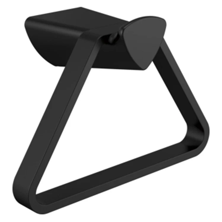 Towel Ring Zura 7 Inch Triangular Closed Matte Black Zinc - Frankwebs