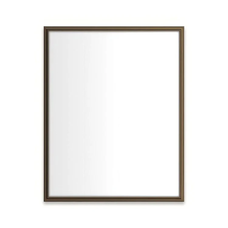 Medicine Cabinet Main Line 24 x 30 Inch 1 Doors Framed Mirror Brushed Bronze Flat Top Rosemont Frame Slow Close Hinges 4 Inch - Frankwebs