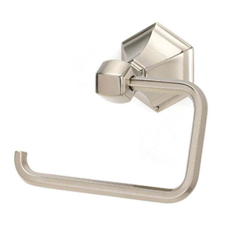 Toilet Paper Holder Nicole Bath Single Post Satin Nickel Brass 5-1/2 Inch 3-1/4 Inch Wall Mount - Frankwebs