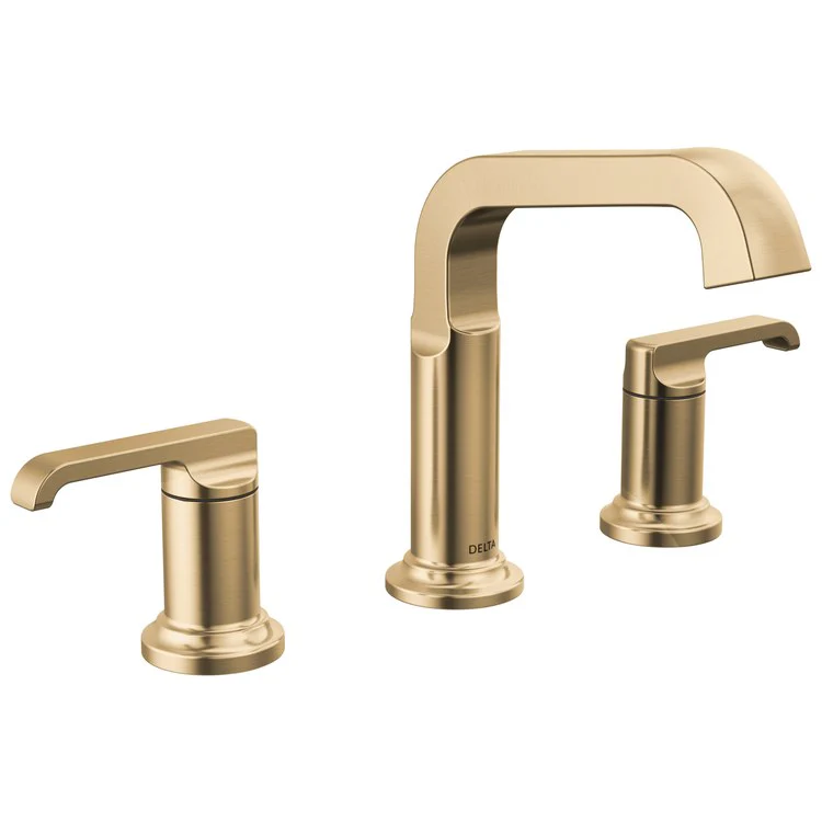 Lavatory Faucet Tetra Widespread 4-16 Inch Spread 2 Lever ADA WaterSense Lumicoat Champagne Bronze 1.2 Gallons per Minute 5-3/4 Inch - Frankwebs