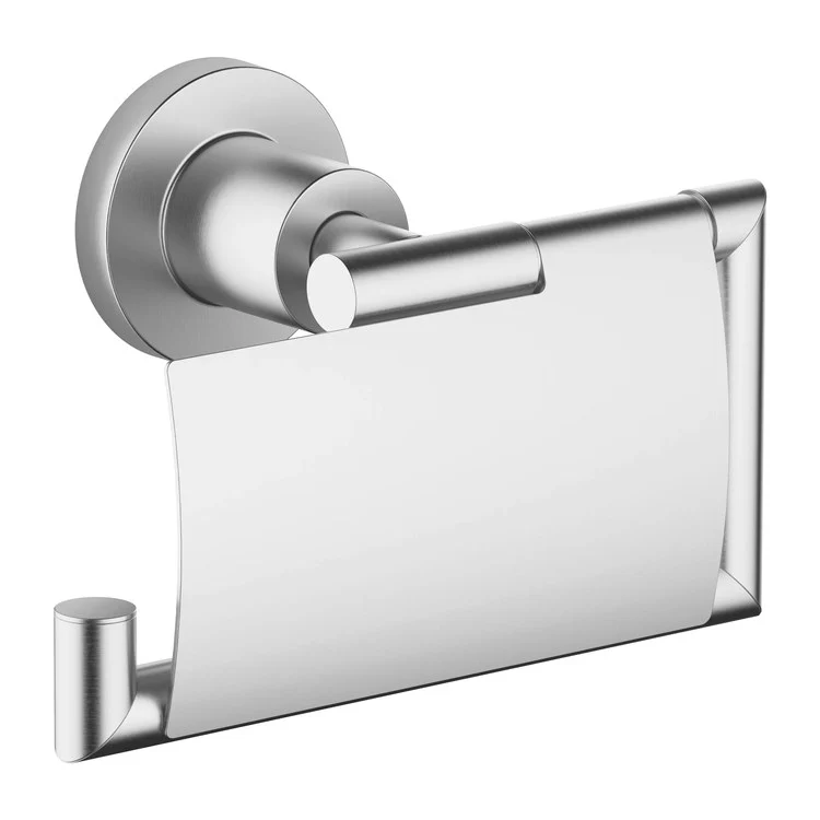 Toilet Paper Holder TARA with Cover Brushed Champagne Brass Alloy 3 Inch Wall Mount - Frankwebs