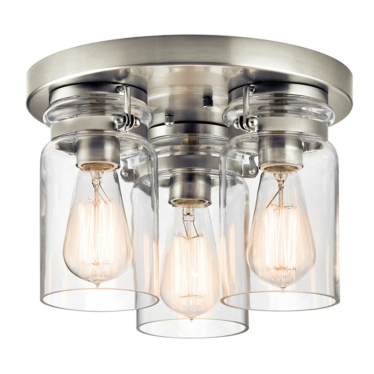 Brinley Three-Light Flush Mount Ceiling Fixture - Frankwebs
