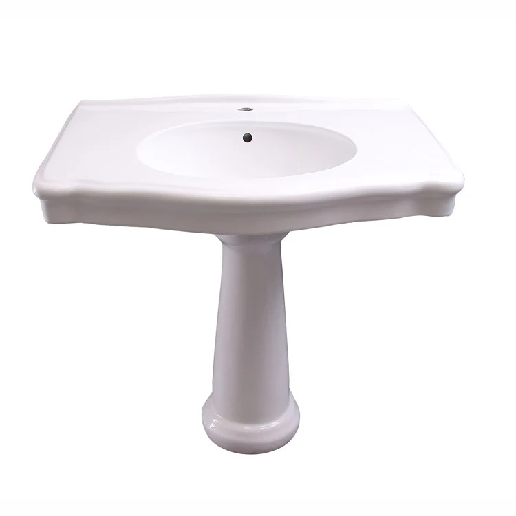 Pedestal Lavatory Anders White Center Rectangular - Frankwebs