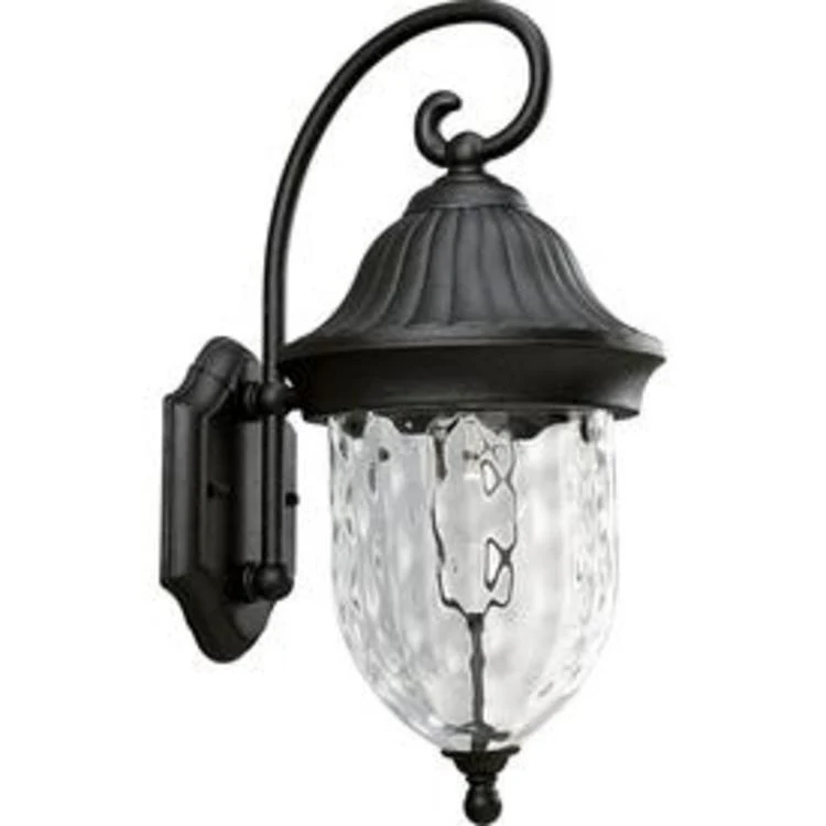 Outdoor Light Coventry Wall Lantern 1 Lamp Textured Black Glass or Shade Hammered Optic 100 Watt - Frankwebs