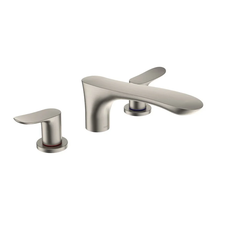 Roman Tub Trim GO Deck Mount 2 Lever Brushed Nickel ADA 3 Hole - Frankwebs