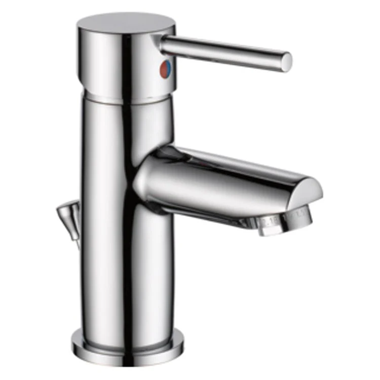 Contemporary Round Single Handle Bathroom Faucet with Pop-Up Drain - Frankwebs