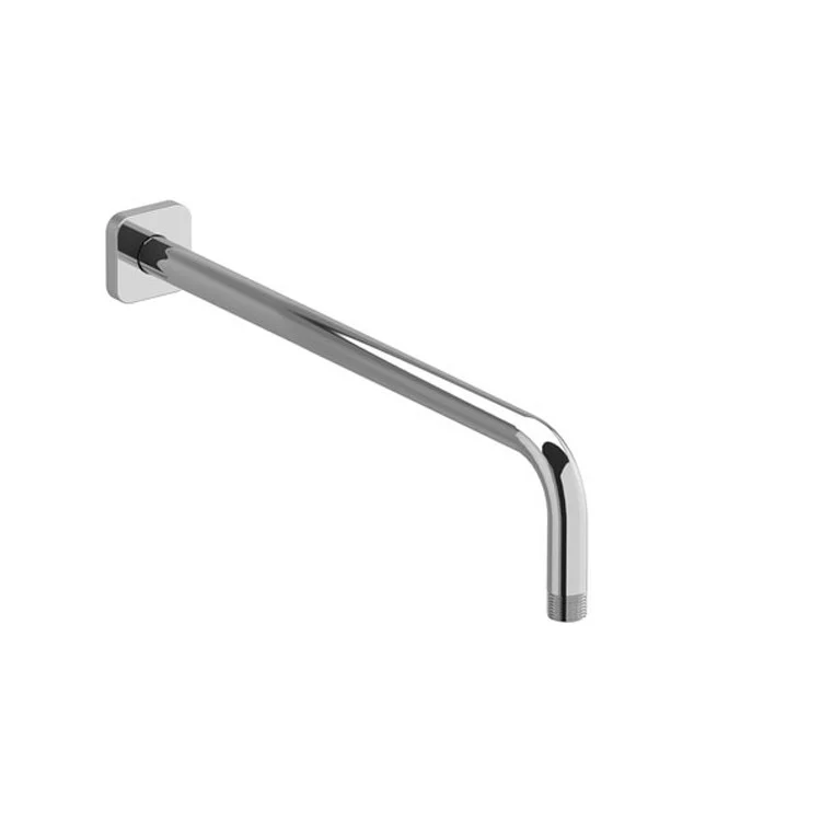 Shower Arm with Square Escutcheon and Salome Flange Chrome 16 Inch 15-3/8 Inch 1/2 Inch Inlet MNPT Brass Wall Mount - Frankwebs