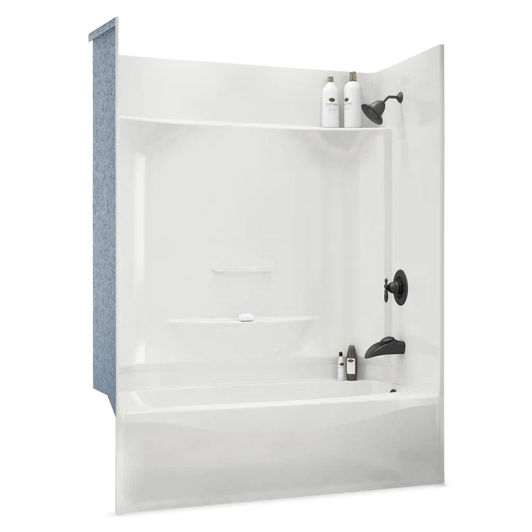 Tub and Shower Module KDTS3260 59-7/8 x 32 x 79-1/4 Inch AcrylX Left Drain White - Frankwebs