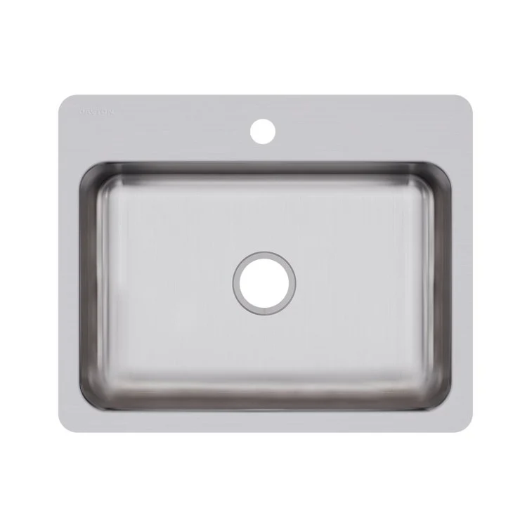 Kitchen Sink Dayton 27 x 22 Inch Single Bowl 1 Hole Elite Satin Top Mount Undermount - Frankwebs