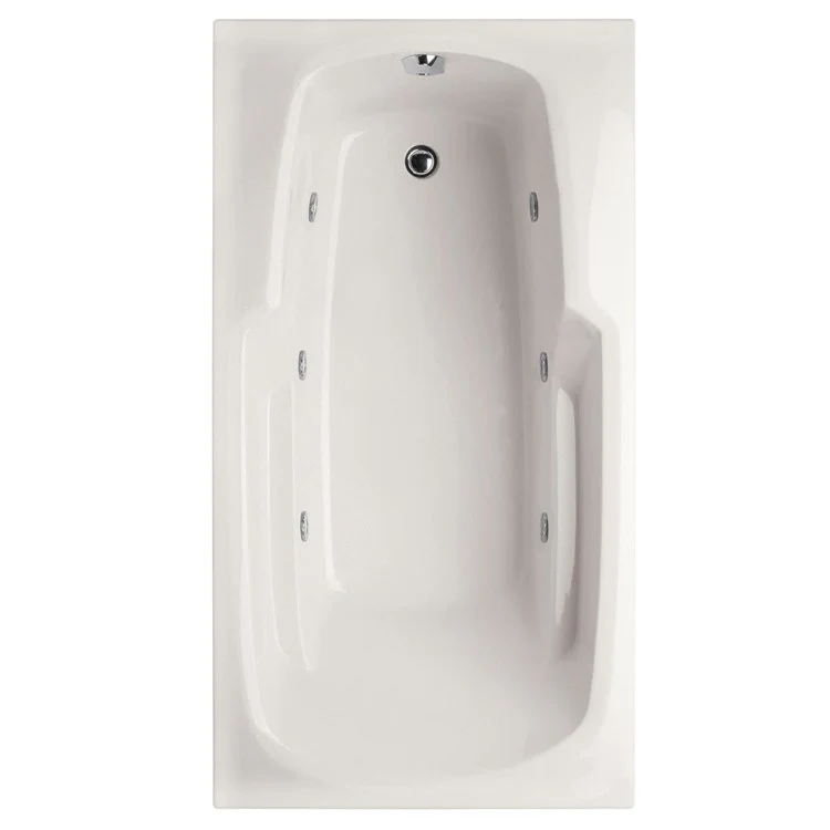 Combination Tub Designer Collection Solo 54 x 30 x 19 Inch Drop-In End Drain White Rectangle - Frankwebs