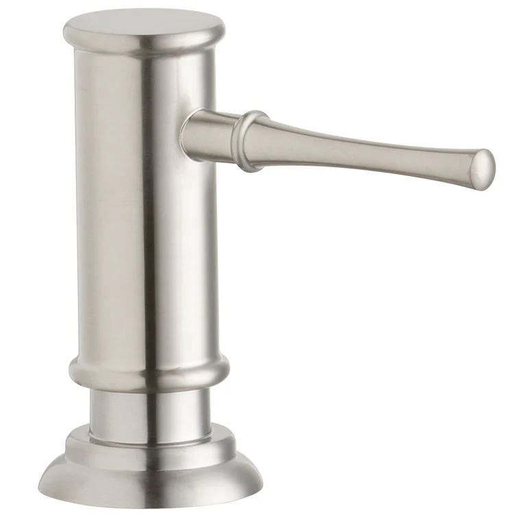 Soap Dispenser Lustrous Steel Sink/Deck Plastic Brass Pump 3-3/4 Inch - Frankwebs