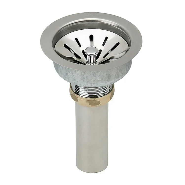 Grid Drain 3-1/2 Inch Chrome 1-1/2IN O.D.x4IN Stainless Steel - Frankwebs