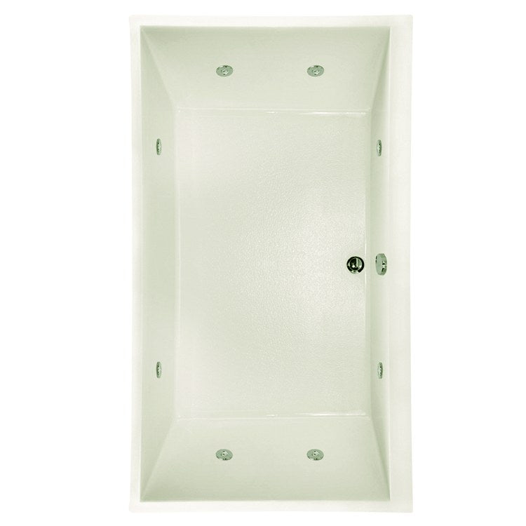 Whirlpool Tub Designer Collection Eileen 74 x 38 x 19 Inch Center Drain Biscuit Rectangle - Frankwebs