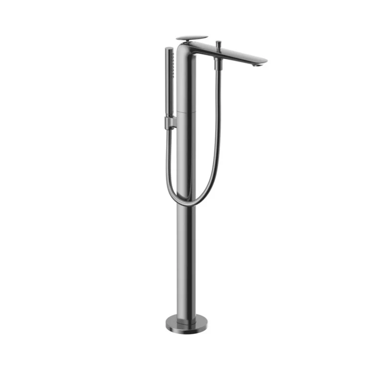 Tub Filler Trim ZA Freestanding with Handshower 1 Lever Polished Nickel/Brushed Nickel - Frankwebs