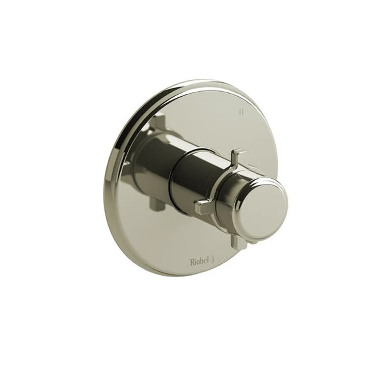 Thermostatic and Pressure Balance Valve Trim Momenti 1/2 Inch Round 3-Way No Share 5 Function 1 Cross Polished Nickel - Frankwebs