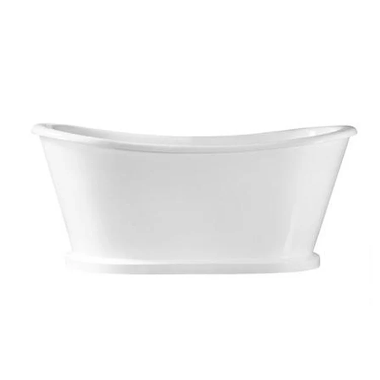 Freestanding Tub Raynor 66 Inch Oval Cast Iron White No Faucet Holes Rolled Rim - Frankwebs