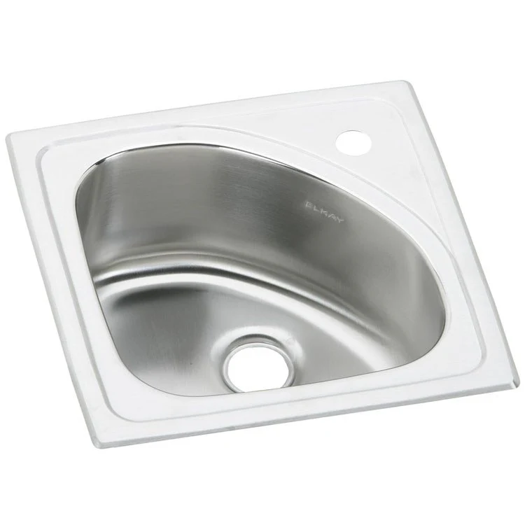 Hospitality Sink 15 x 15 Inch Single Bowl 1 Hole ADA Bowl Dimension 11-1/2 x 11-1/2 x 6-3/8 Inch - Frankwebs