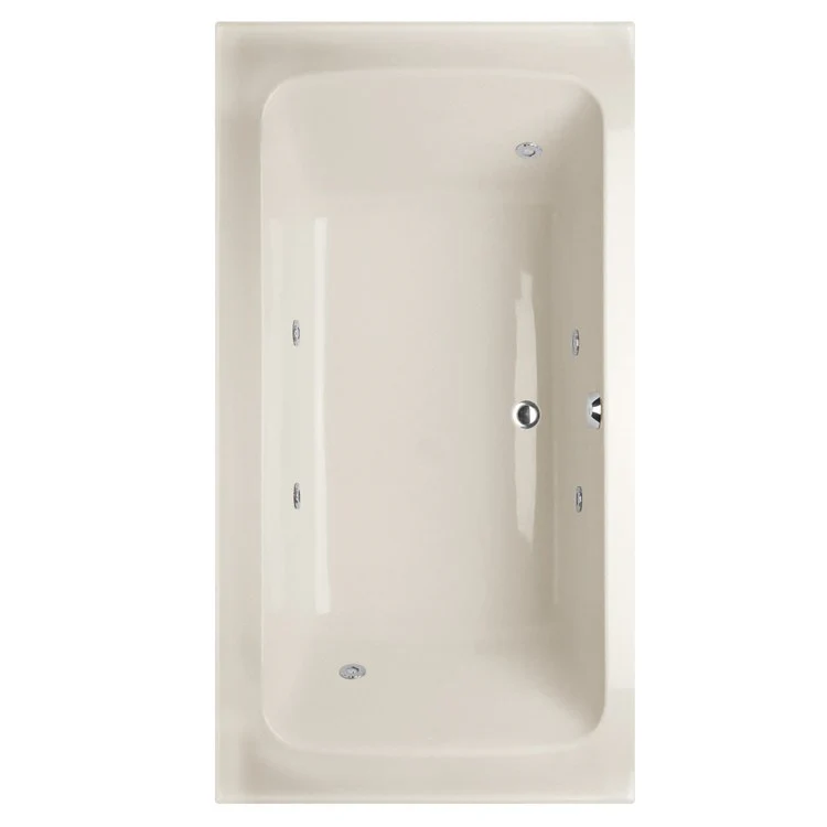 Whirlpool Tub Designer Collection Rachael 66 x 36 x 20 Inch Drop-In Center Drain Bone Rectangle - Frankwebs